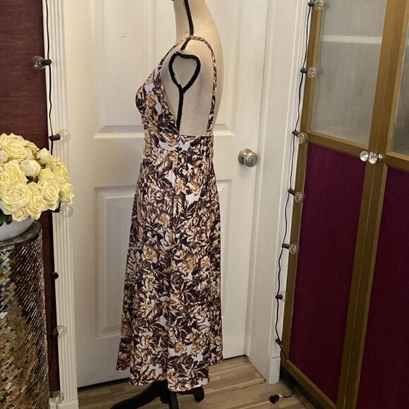 House of Harlow 1960 Brown and White Midi Dress - Picture 5 of 14